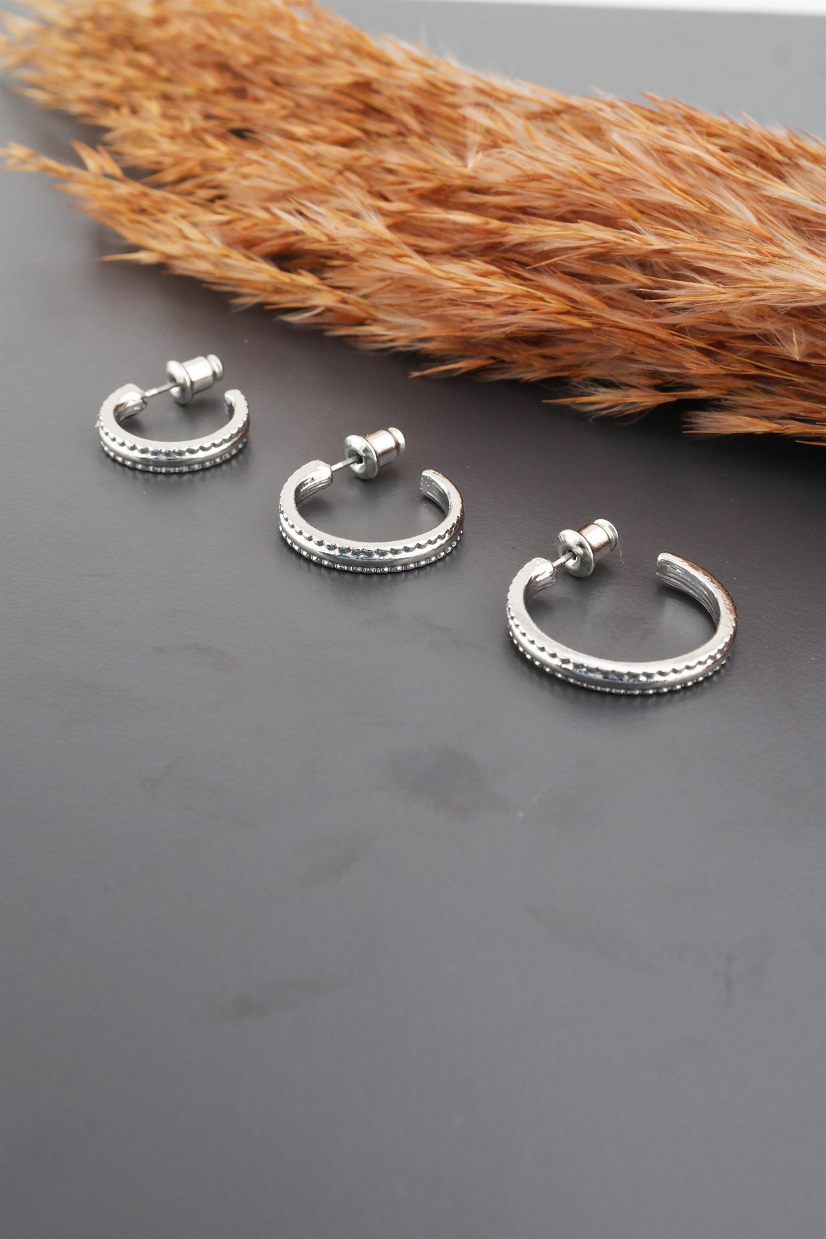 Kadın Basic 3 Boy 3'lü küpe Seti