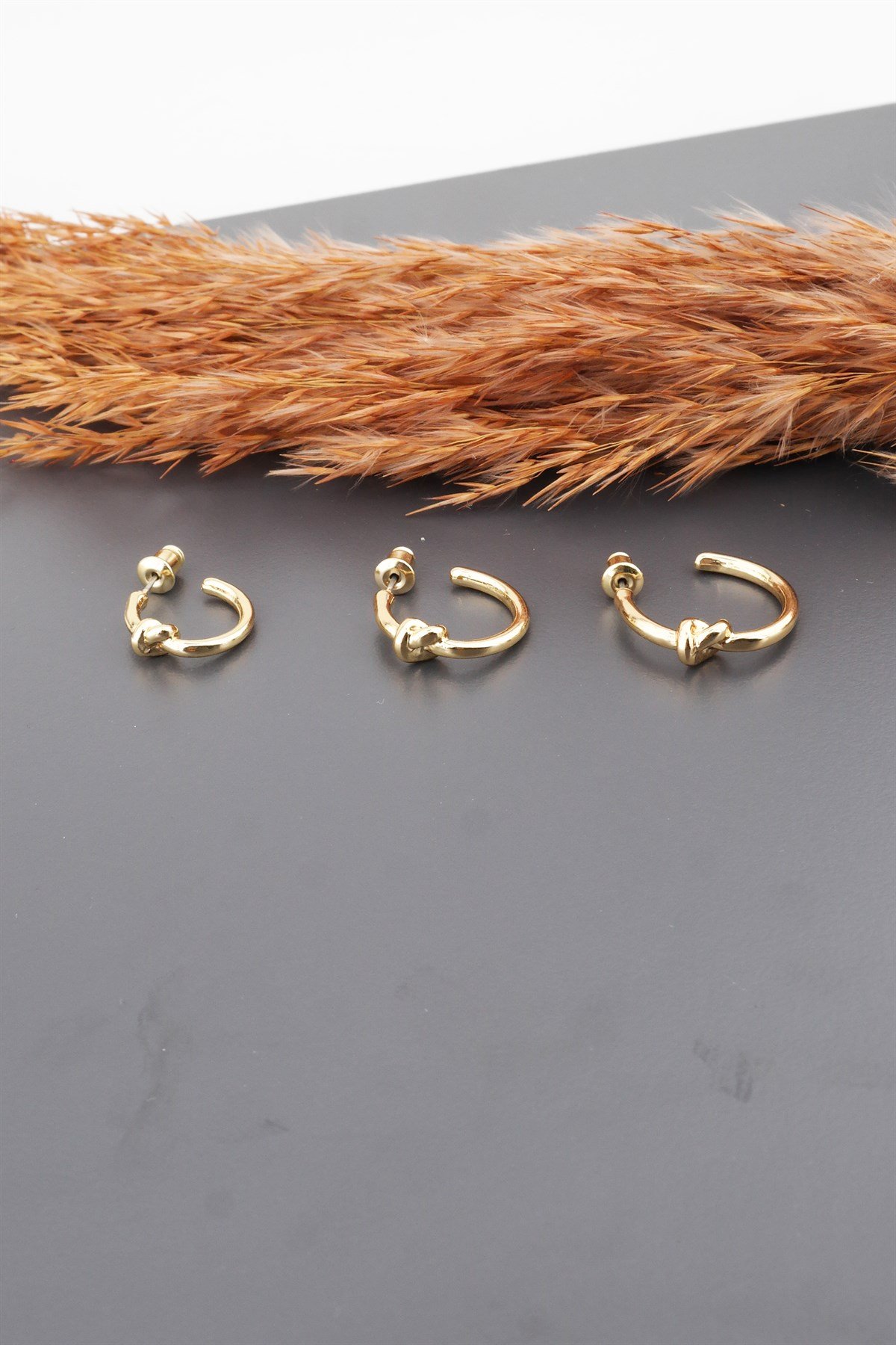 Kadın Basic  3 Boy 3'lü küpe Seti