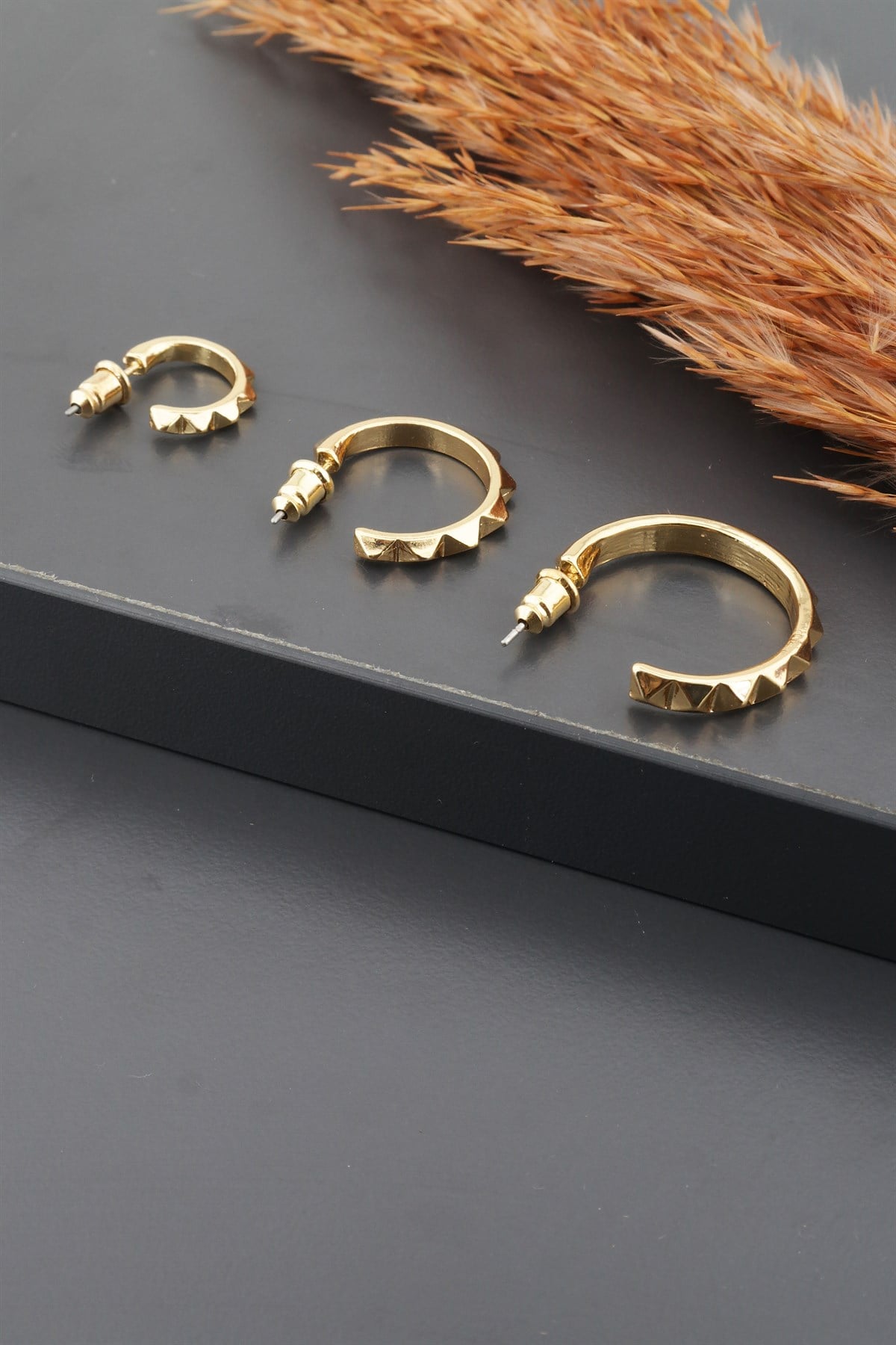 Kadın Basic  3 Boy 3'lü küpe Seti