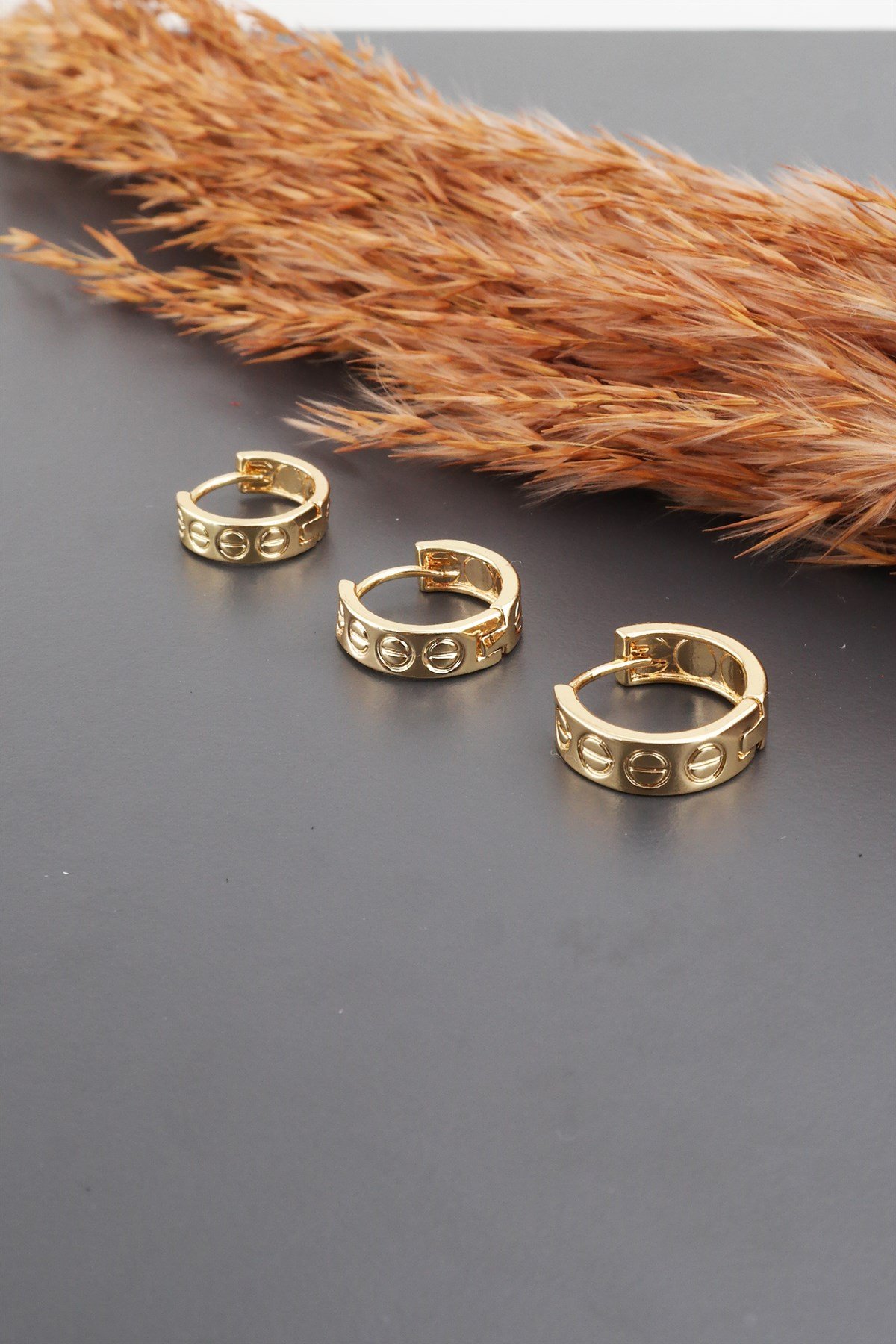 Kadın Basic 3 Boy 3'lü küpe Seti