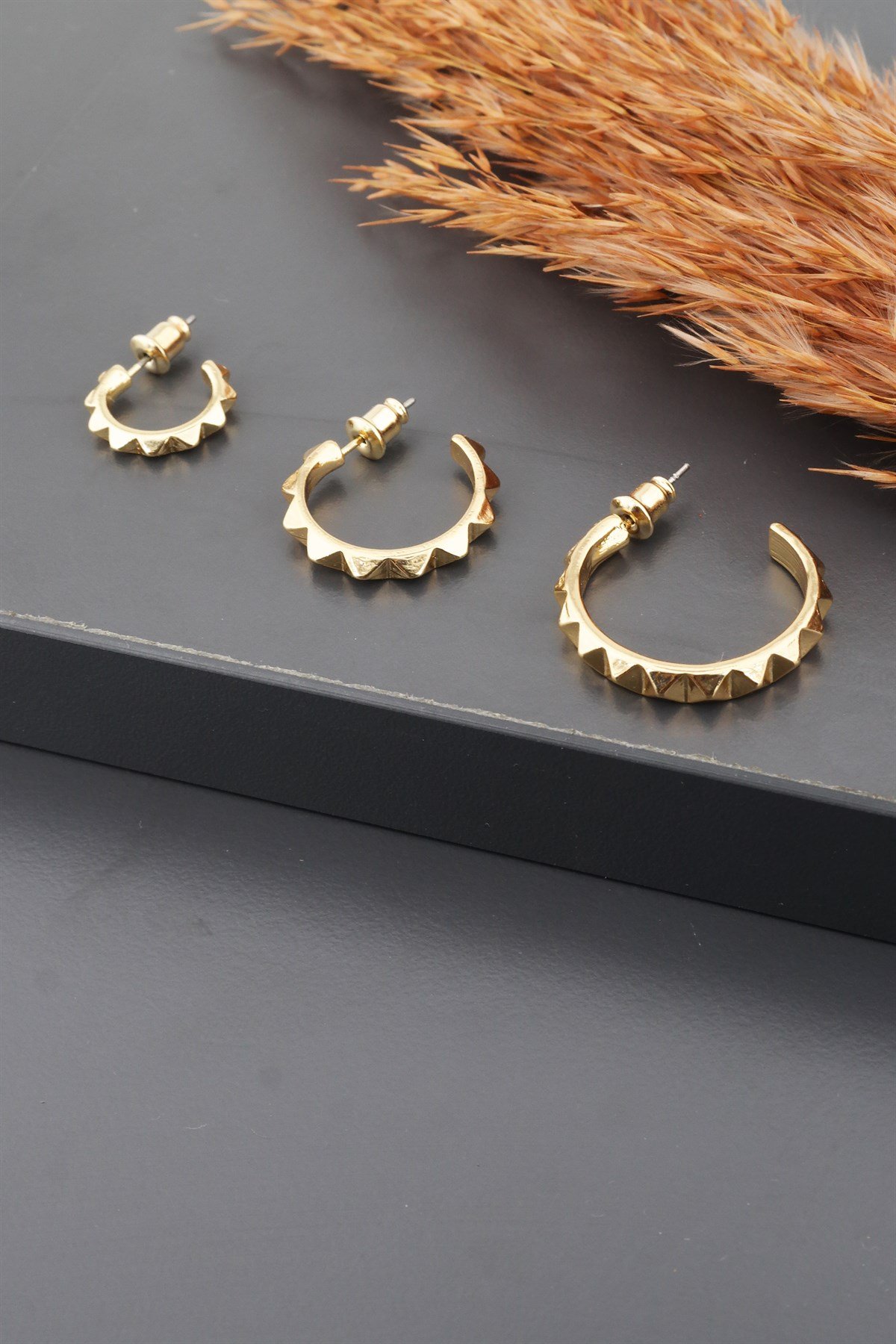 Kadın Basic  3 Boy 3'lü küpe Seti