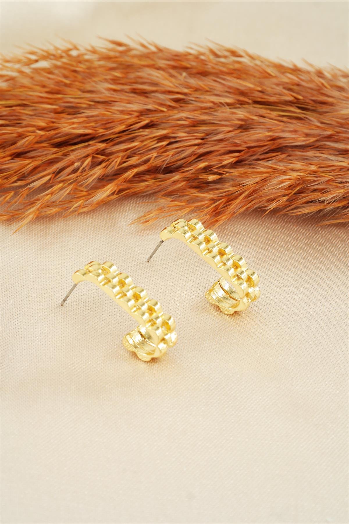 Kadın Özel Tasarım 3 cm Kordon Model  Küpe