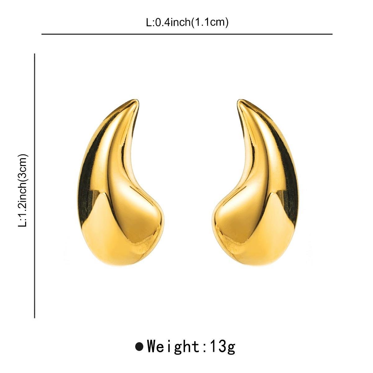 Kadın Özel Tasarım Damla Model 4 cm Küpe 002