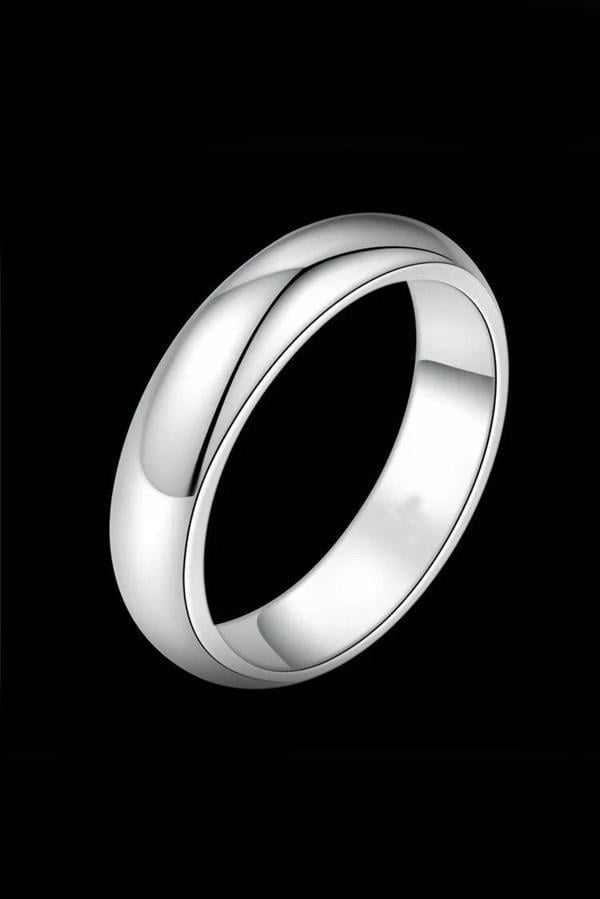 Unisex 4mm Kalınlığında 1 Adet 316 L Çelik Kararmaz Alyans Söz Yüzüğü