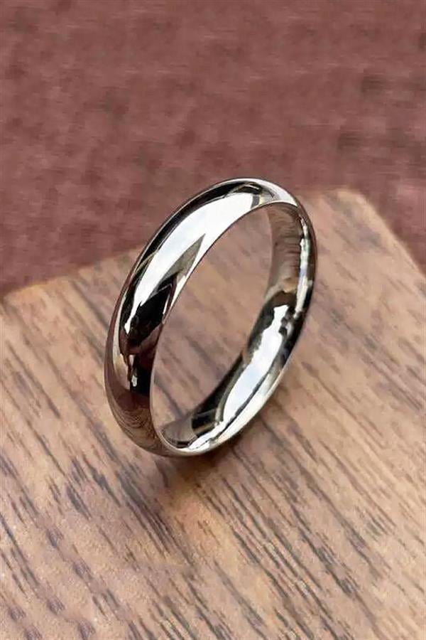 Unisex 4mm Kalınlığında 1 Adet 316 L Çelik Kararmaz Alyans Söz Yüzüğü
