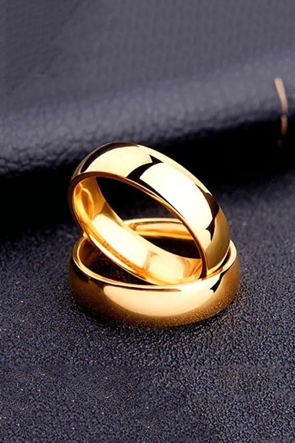 Unisex 6mm Kalınlığında 1 Adet 316 L Çelik Kararmaz Alyans Söz Yüzüğü