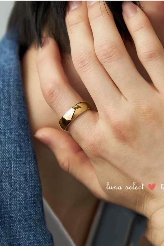 Unisex 6mm Kalınlığında 1 Adet 316 L Çelik Kararmaz Alyans Söz Yüzüğü