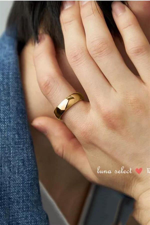 Unisex 6mm Kalınlığında 1 Adet 316 L Çelik Kararmaz Alyans Söz Yüzüğü