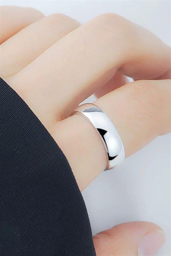 Unisex 6mm Kalınlığında 1 Adet 316 L Çelik Kararmaz Alyans Söz Yüzüğü