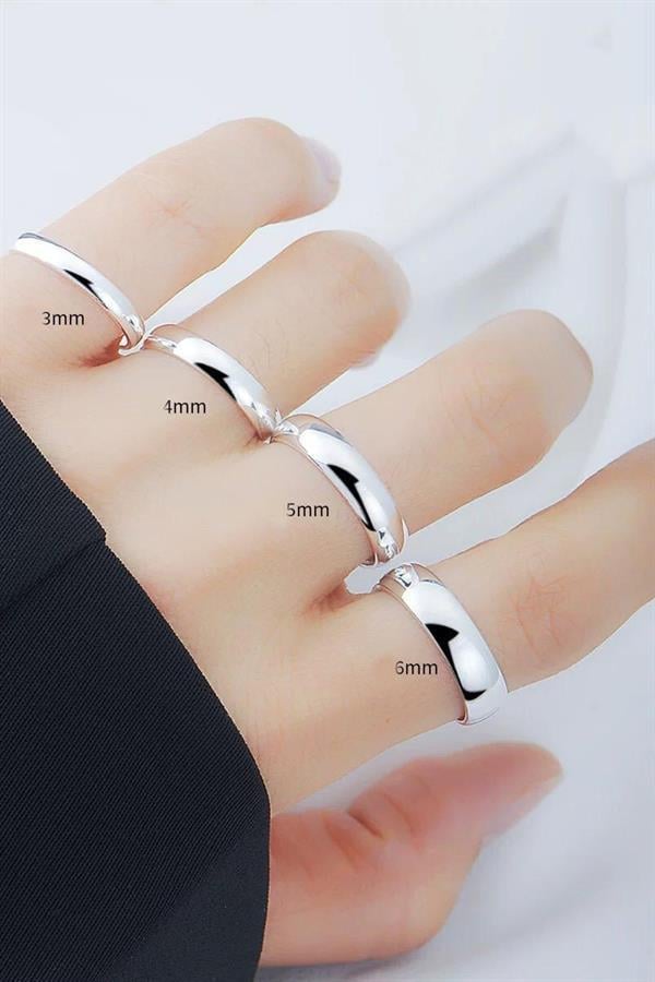 Unisex 6mm Kalınlığında 1 Adet 316 L Çelik Kararmaz Alyans Söz Yüzüğü