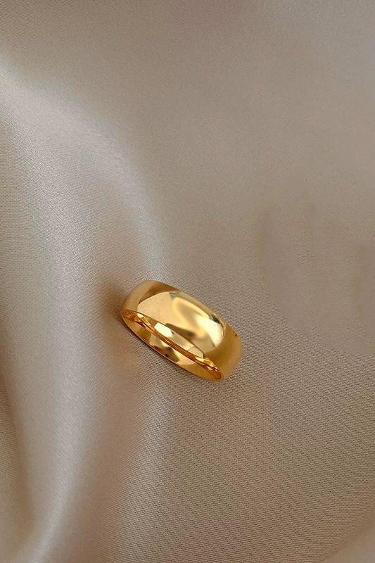 Unisex 6mm Kalınlığında 1 Adet 316 L Çelik Kararmaz Alyans Söz Yüzüğü