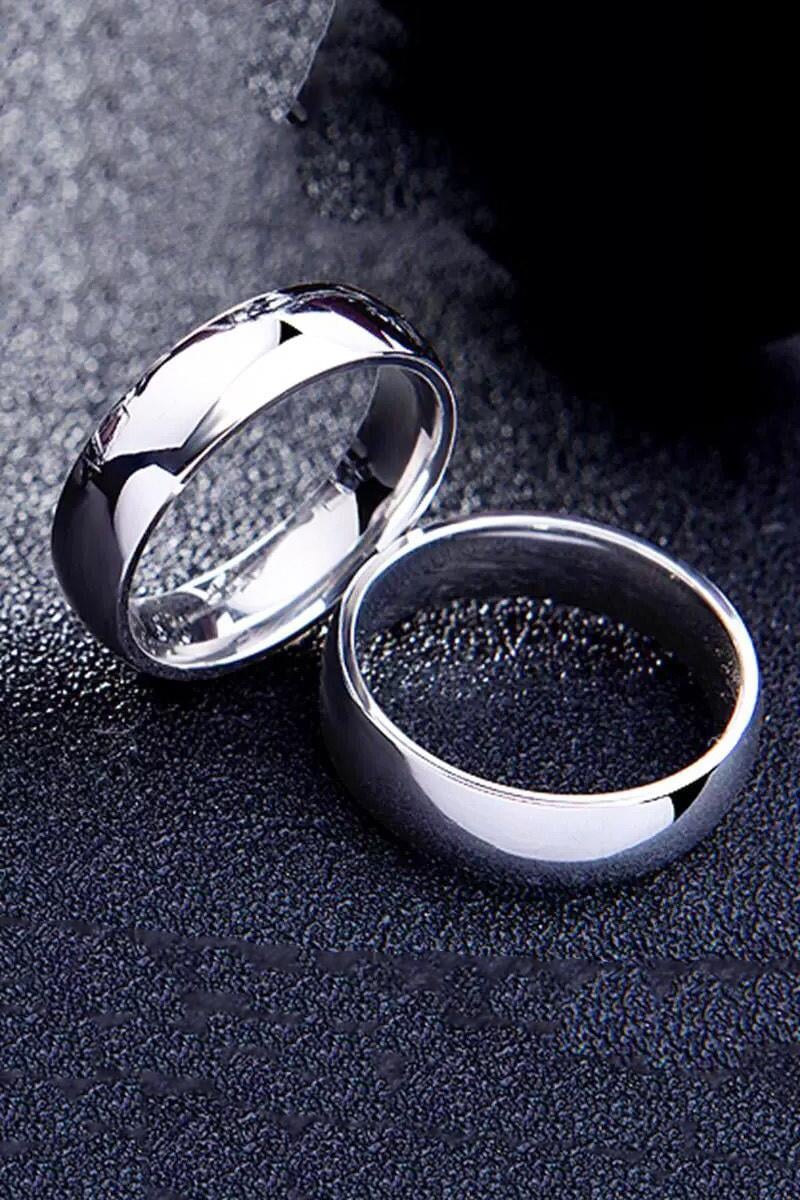 Unisex 6mm Kalınlığında 1 Adet 316 L Çelik Kararmaz Alyans Söz Yüzüğü