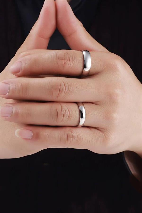 Unisex 6mm Kalınlığında 1 Adet 316 L Çelik Kararmaz Alyans Söz Yüzüğü