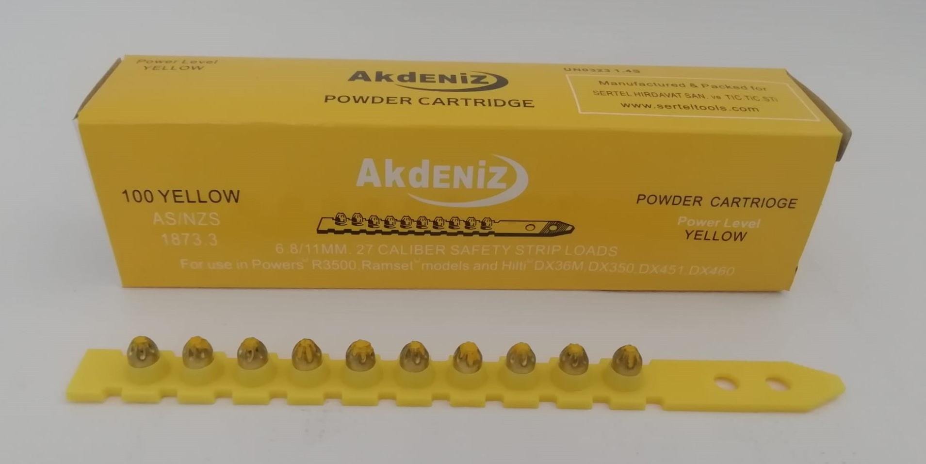 Akdeniz Sarı Barut Kapsülü Şerit 100 Adet 0,27 Calibre