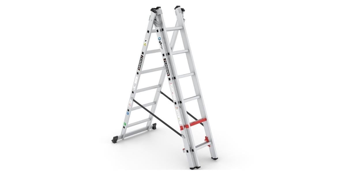 Çağsan 3x6 Basamaklı 4m Üç Parçalı Çok Amaçlı Alüminyum Merdiven