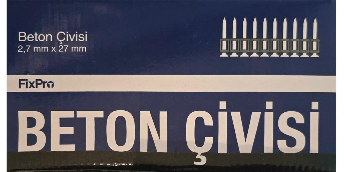 Fixpro Çivisi 27mm +Gaz 1000 Adet/Kutu