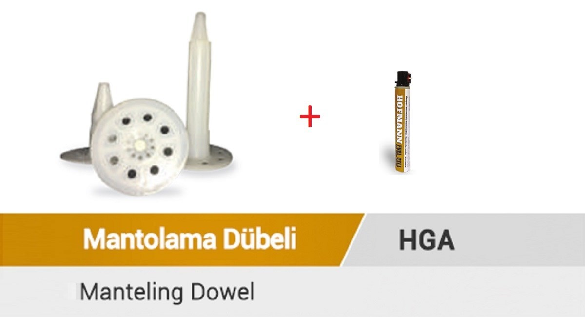 HOFMANNHofman Çivili Mantolama Dübeli 1000 Adet +GazHGA 30mm 