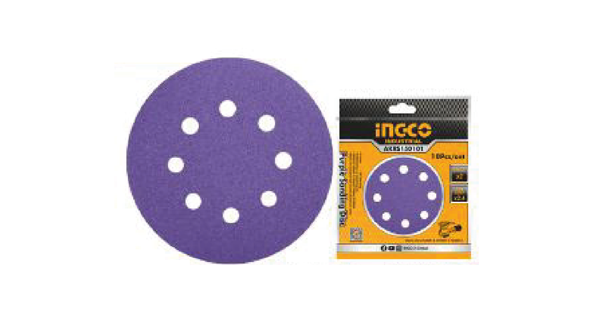 INGCOIngco AKRS150101 10'lu Mor Zımpara Diski 150mmING-AKRS150101