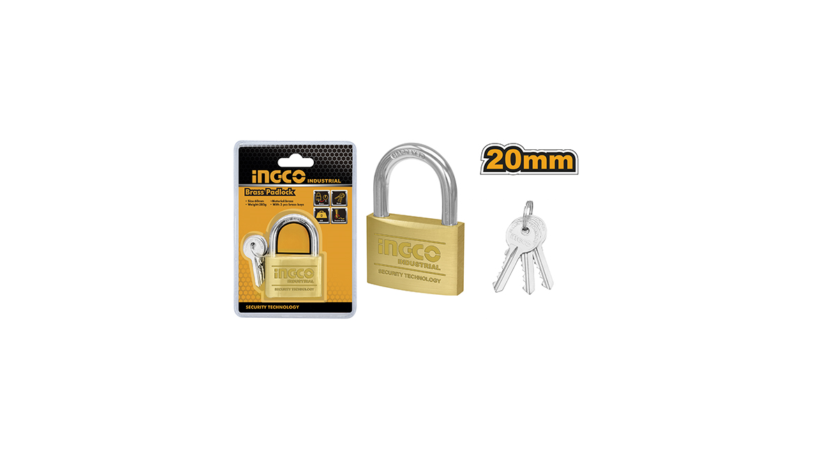 INGCOIngco DBPL0202 Endüstriyel Pirinç Asma Kilit 20mmING-DBPL0202