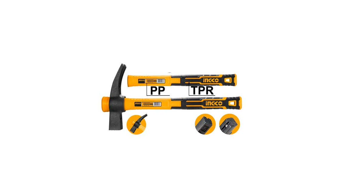 INGCOIngco HIHH80700 Fiberglass Saplı Fransız Tipi Çatal Çekiç
700gING-HIHH80700