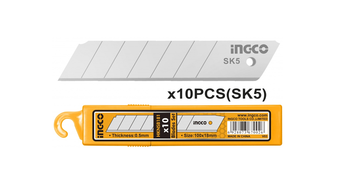 INGCOIngco HKNSB181 10'lu Yedek Maket Bıçağı SetiING-HKNSB181