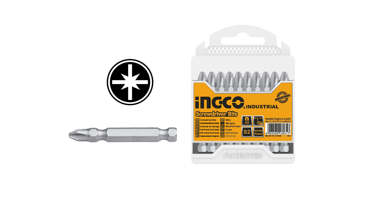 INGCOIngco SDB11PZ123 10'lu Yıldız Bits Uç SetiING-SDB11PZ123