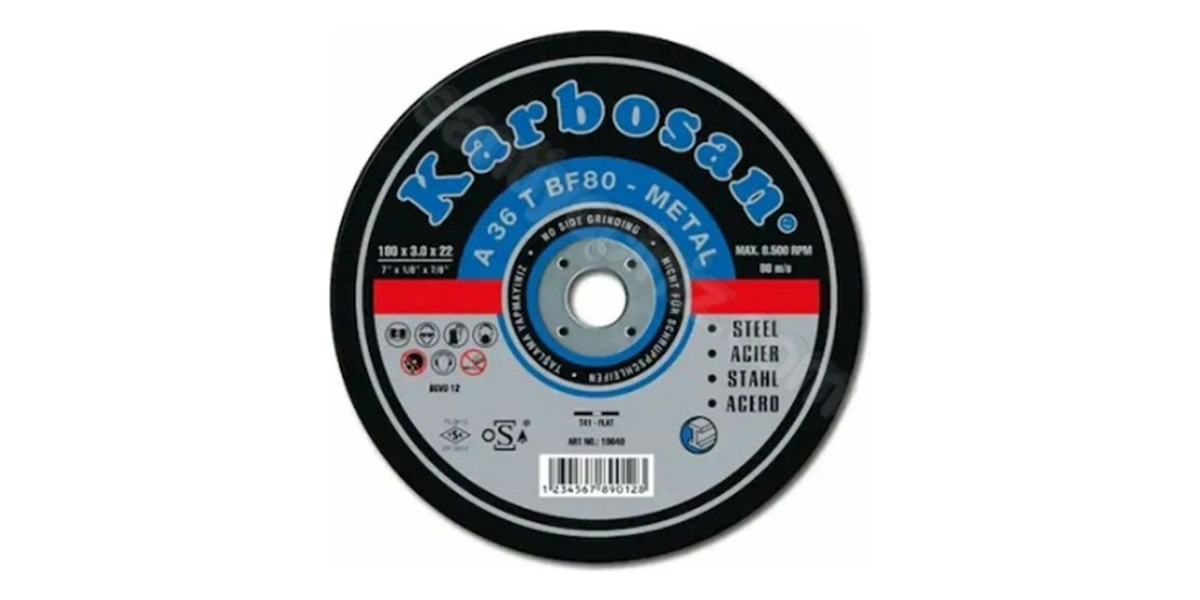 Karbosan 180mm Metal Kesme Taşı