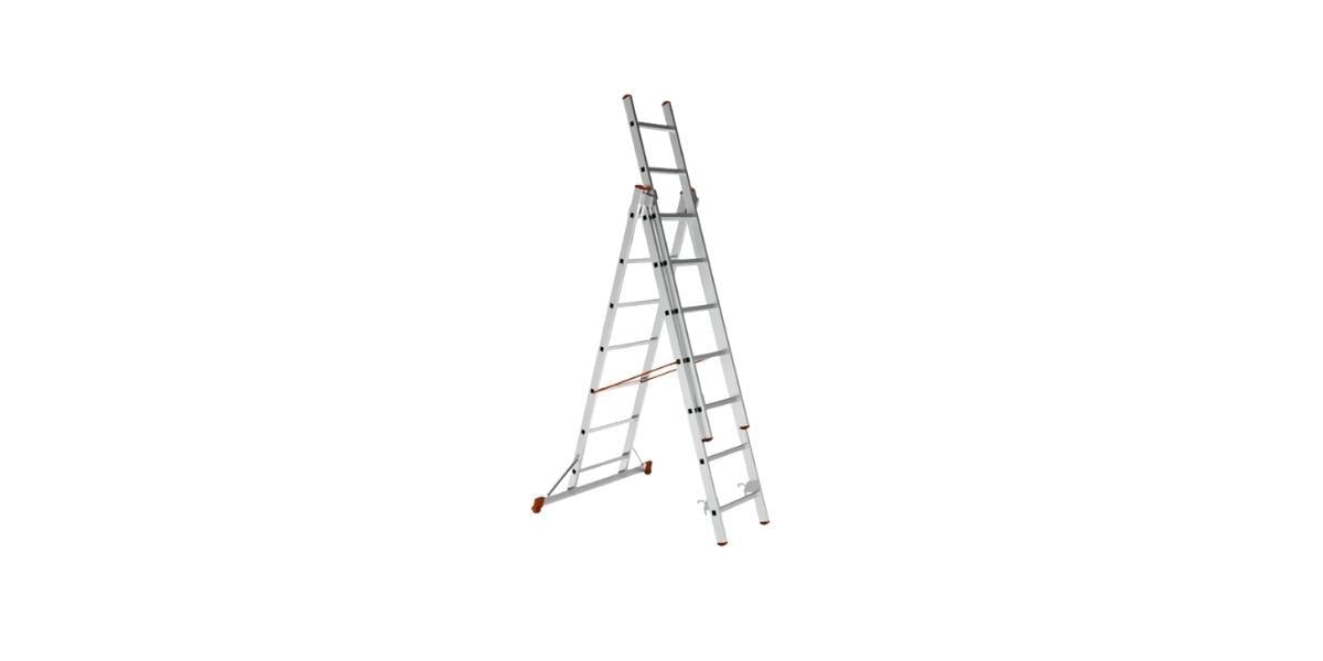 Saraylı 3x7 Basamaklı 4m Çok Amaçlı Alüminyum Merdiven 193-300-409cm