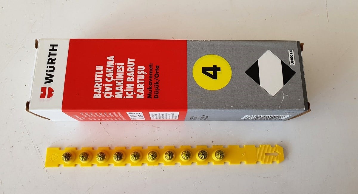 WÜRTHWürth Sarı Barut Kartuşu 100 Adet 6.8/11mmKartuş KFTZ 11A CE #086443