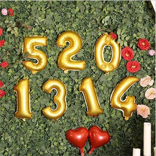 0 Rakam Folyo Gold Renk  Balon Küçük 35 cm