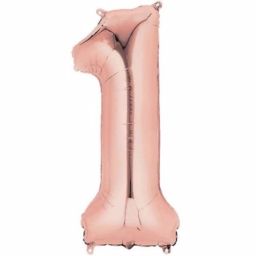 1 Rakam Rose Folyo Balon 76 cm