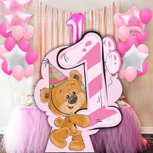 1 Yaş Ayıcık Dekor Ayaklı Pano