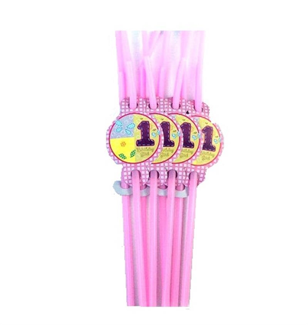 1 Yaş Kız Pembe Çiçekli Pipet