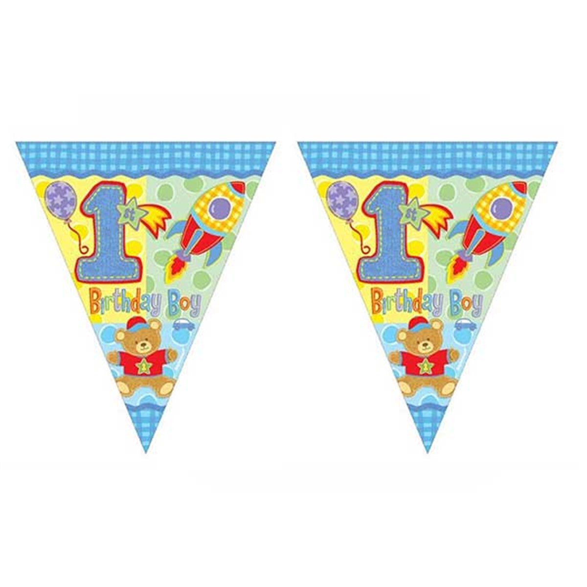 1 Yaş  Mavi Ayıcıklı Flama