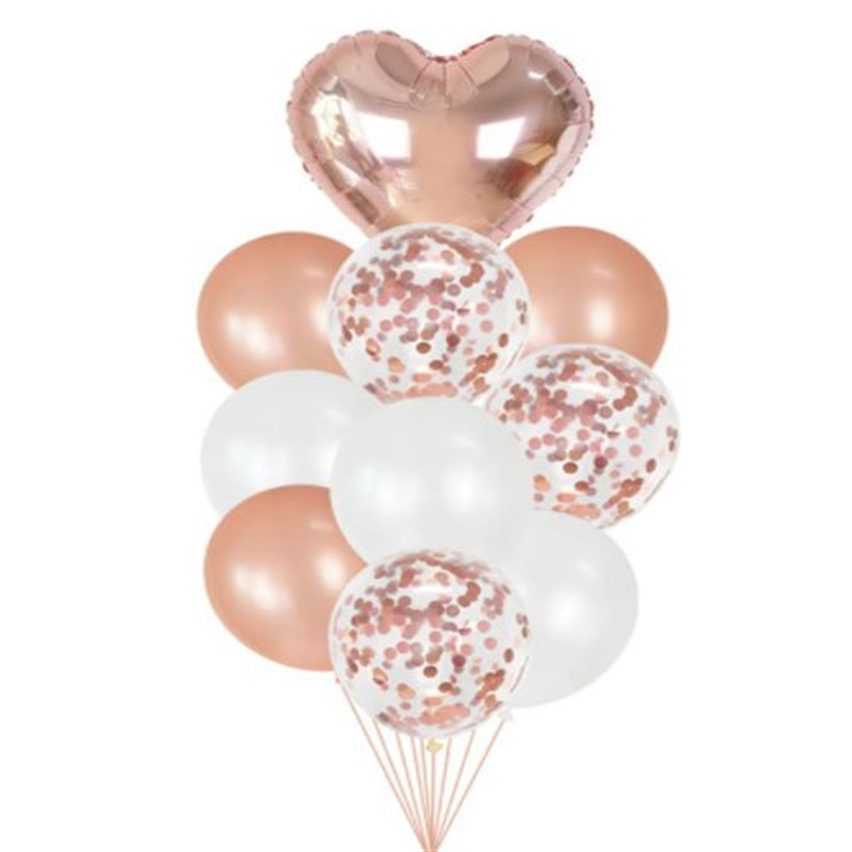 10 Adet Rose Kalp Demeti