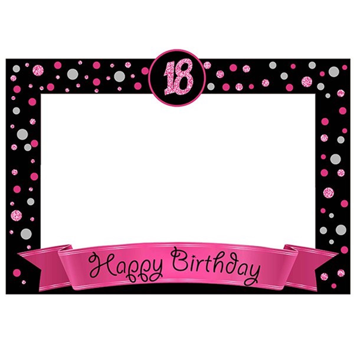 18 Yaş Fotoğraf Çerçevesi Fuşya