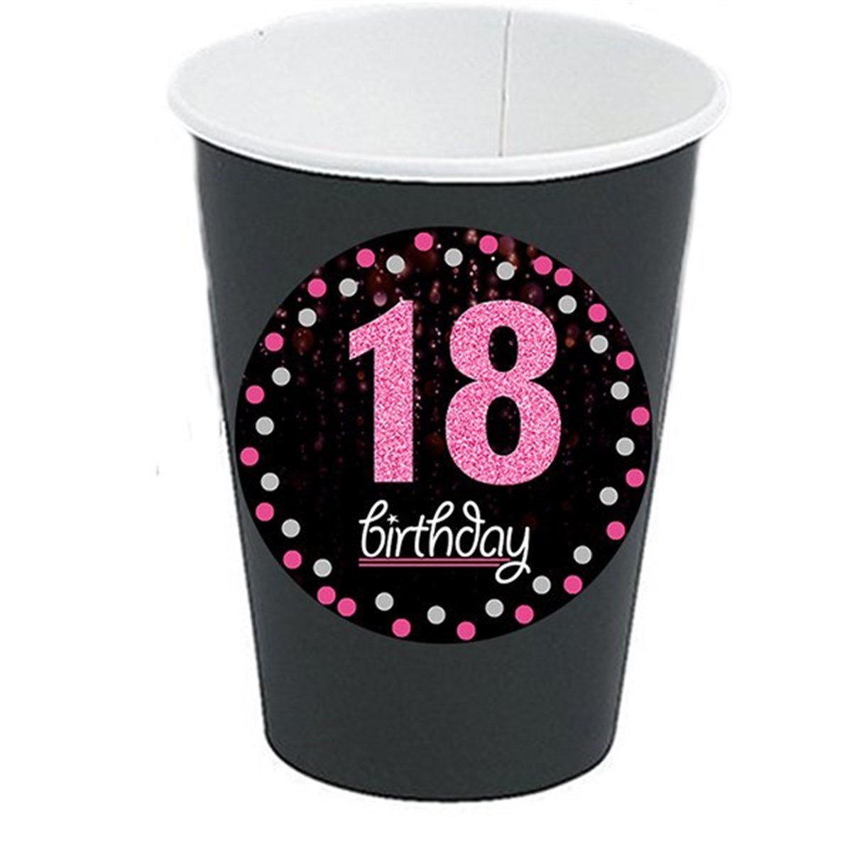 18 Yaş Fuşya Bardak 8 Adet
