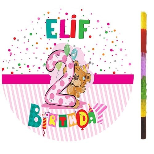 2 Yaş Kız Kişiye Özel Pinyata