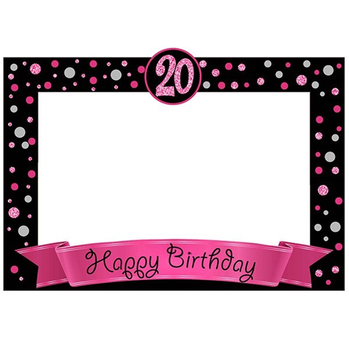 20 Yaş Fotoğraf Çerçevesi Fuşya