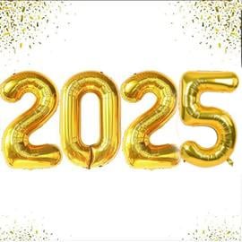 Yılbaşı Balonları2024 Rakam Folyo Balon Gold 90 Cm