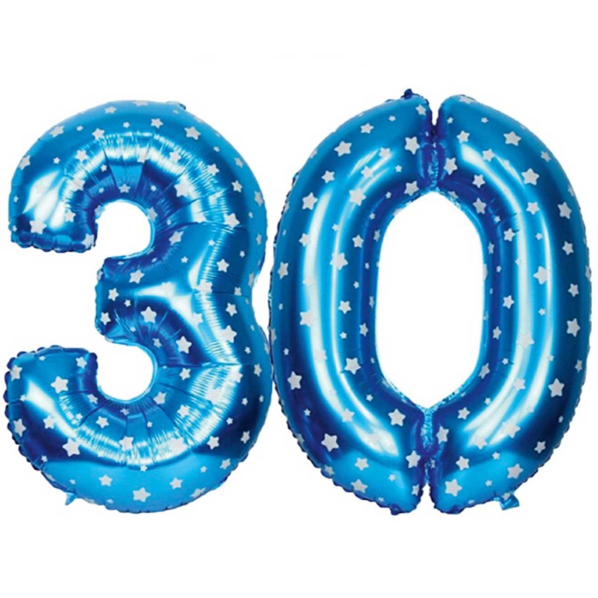 30 Yaş Balonu Mavi Puanlı 90 cm