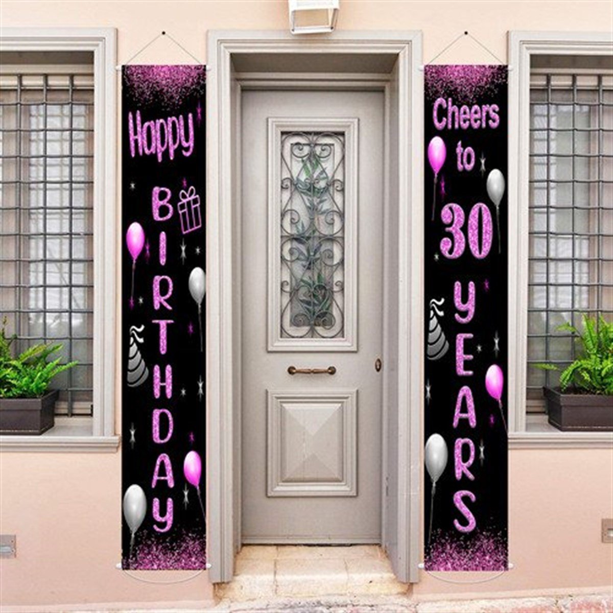 30 Yaş Fuşya Bayrak Flama 2 Adet