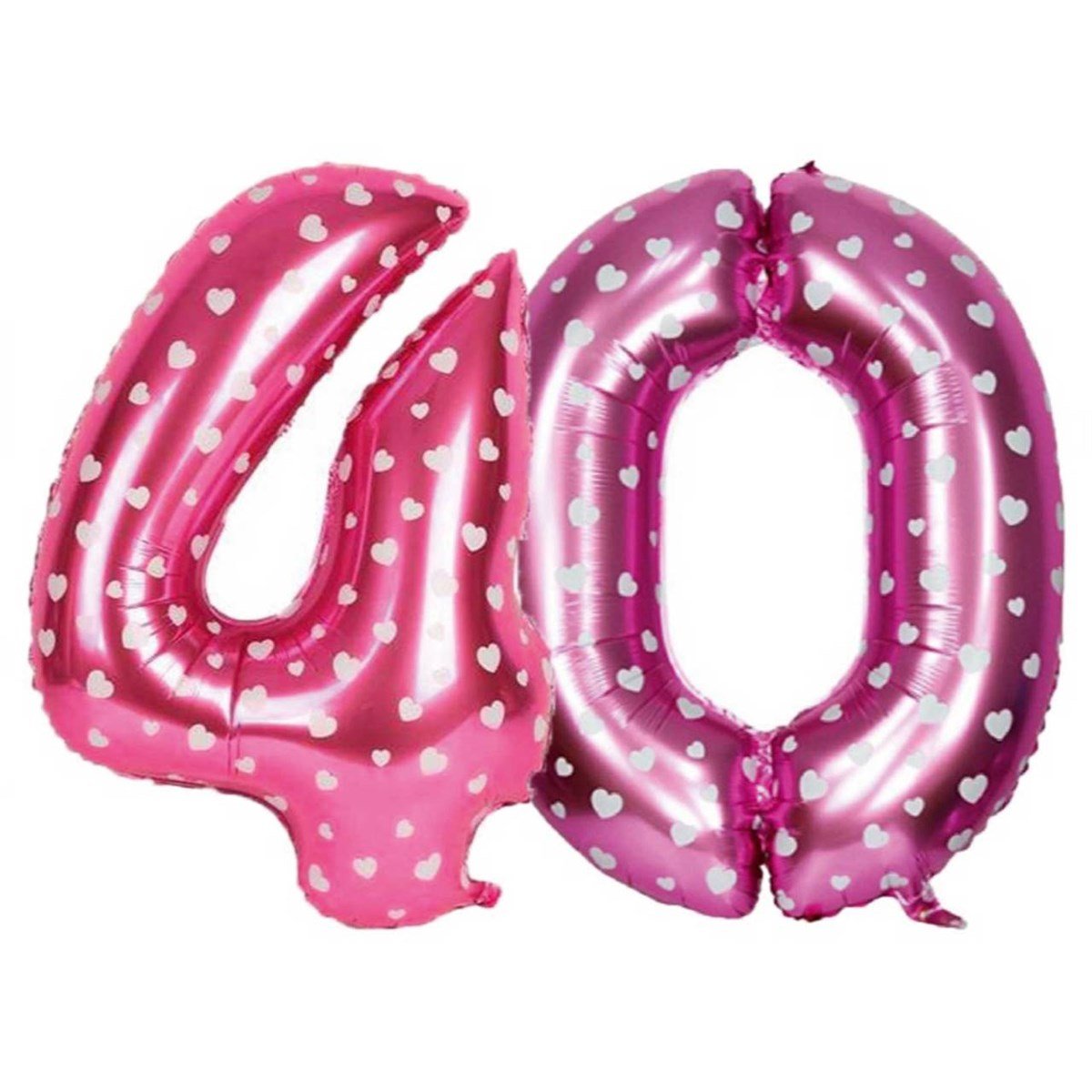 40 Yaş Balonu Pembe Puanlı 90 cm