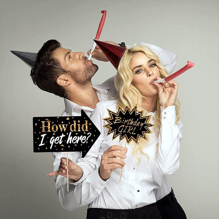 50 Yaş Fuşya Konuşma Balonu 6 Adet