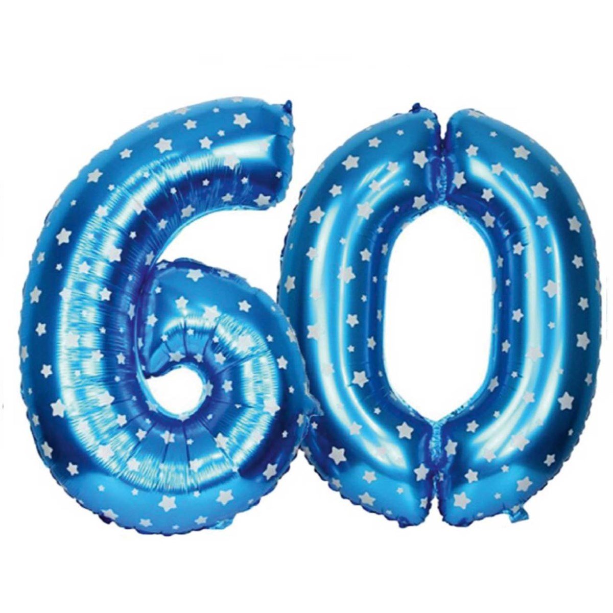 60 Yaş Balonu Mavi Puanlı 90 cm