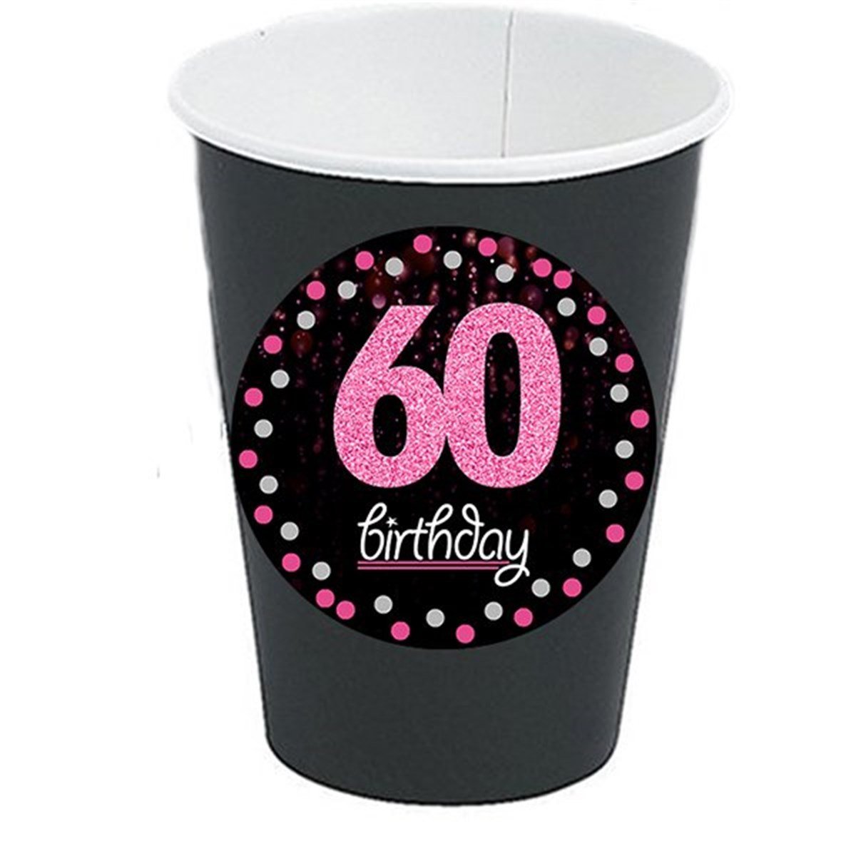 60 Yaş Fuşya Bardak