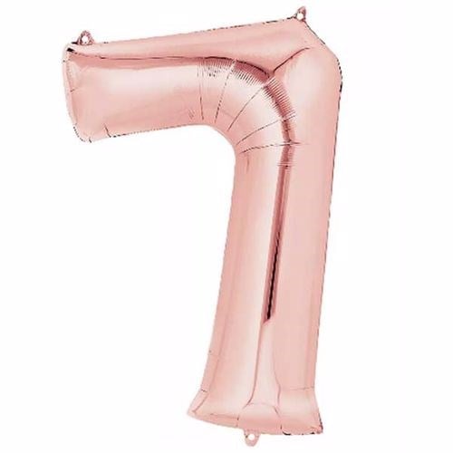 7 Rakam Rose Folyo Balon 76 cm