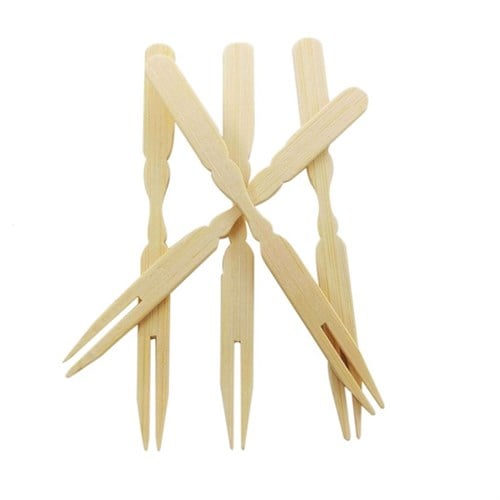 Ahşap Cips Kokteyl Çatalı 100 Adet