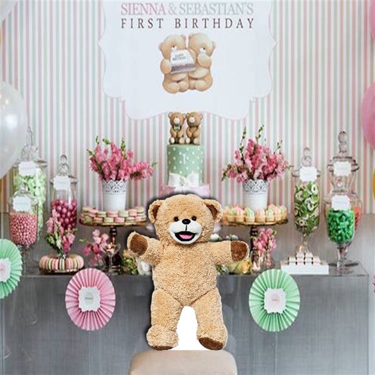 Ayıcık Ayaklı Pano 45 x 35 Cm