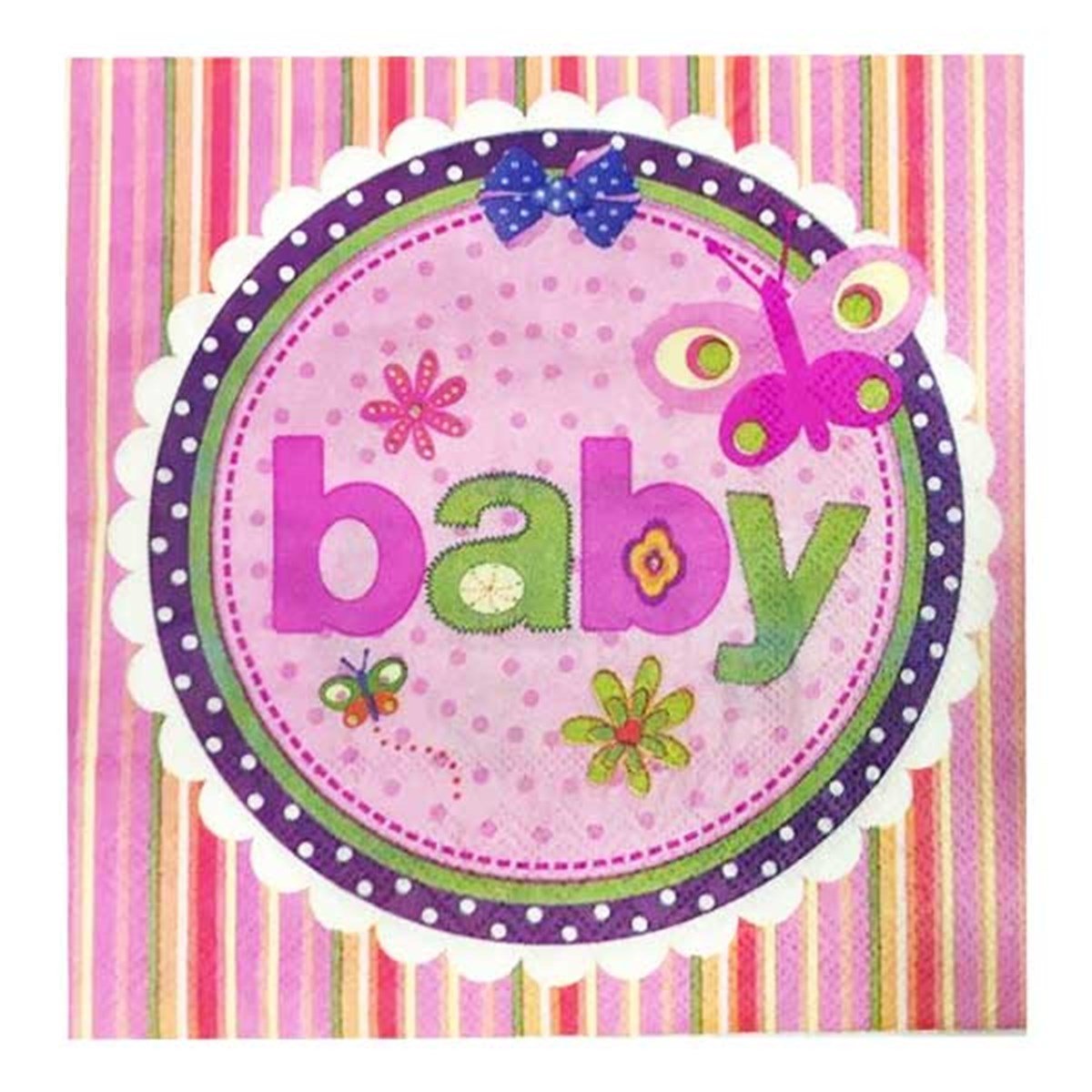 Baby Bebek Parti Peçete Pembe 20 Adet